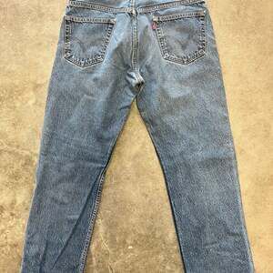 Levis 505 Jeans Mens 34x30 Straight Leg Classic Cotton Blend Grunge Blue Denim